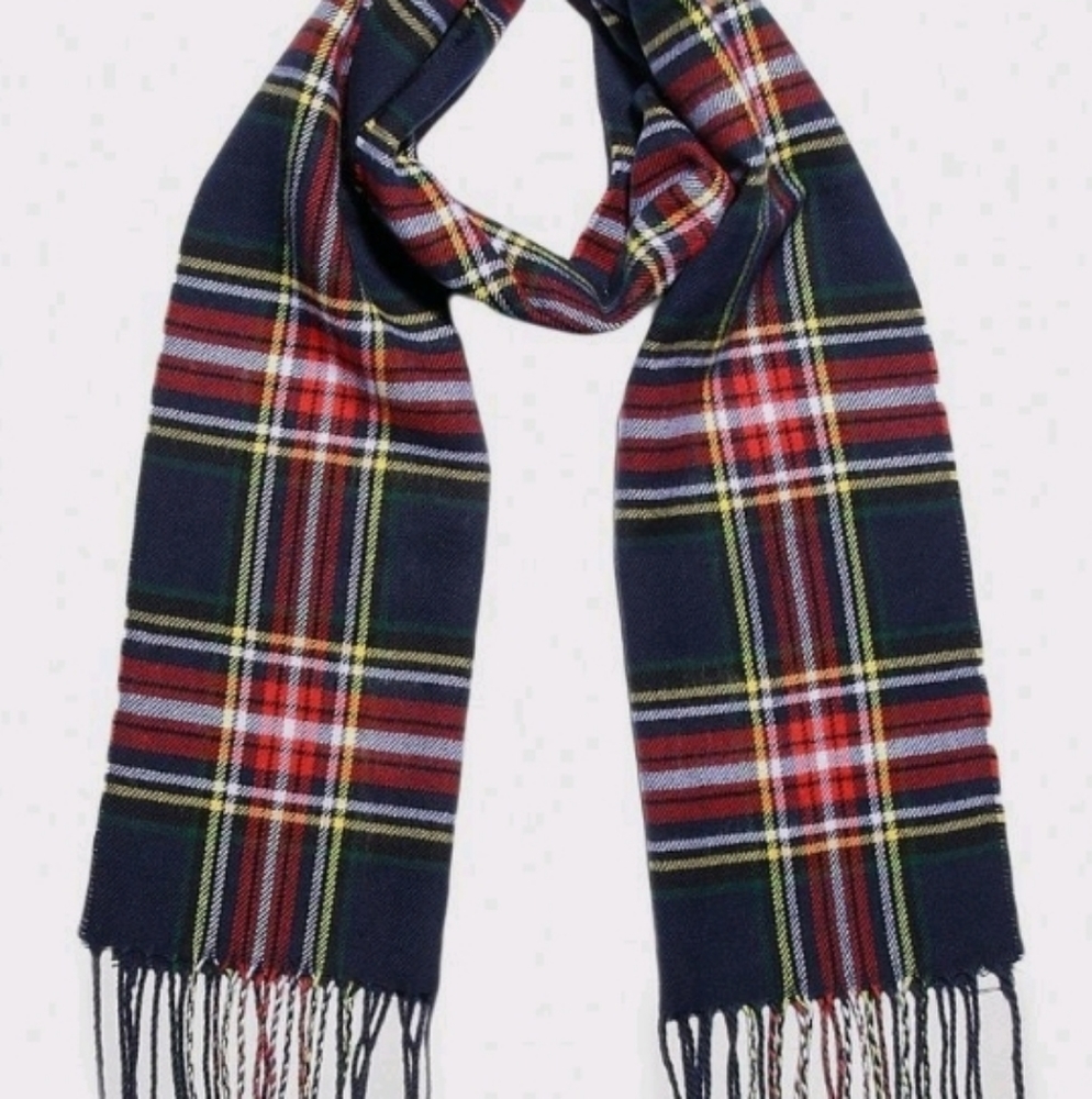 🍂NWT-Plaid Navy and Red Scarf 😍